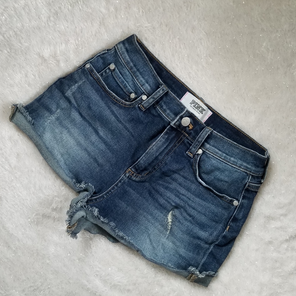 PINK Victoria's Secret Hi-rise Denim Shorts